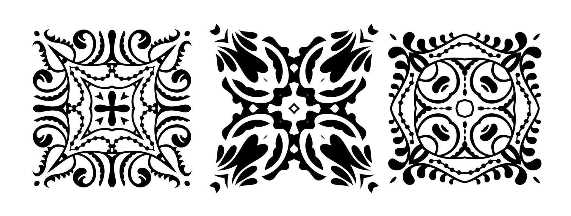 Arabic or indian style square mandala decoration art vector
