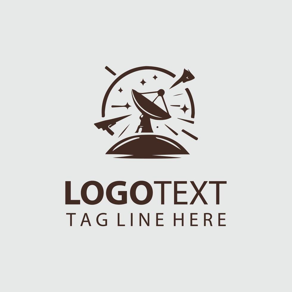 Orbital Linkage satellite logo satellite logo vector