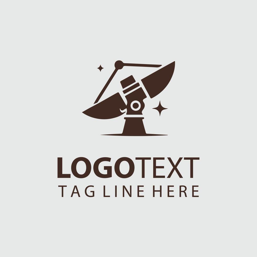 Celestial Bridge satellite logo vector