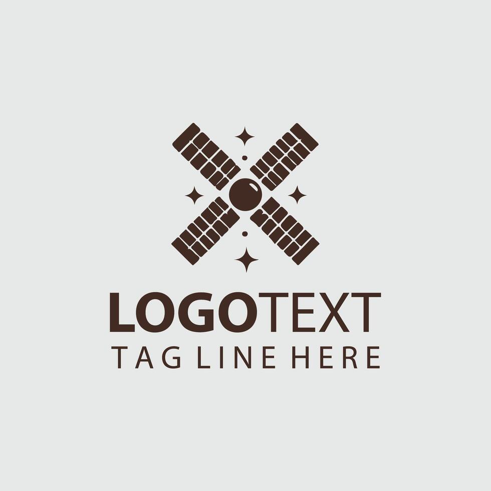 Satellite Wave satellite logo vector
