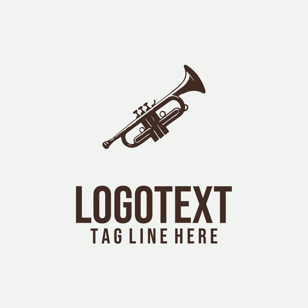 BrassJazz Flow jazz trumpet logo vector