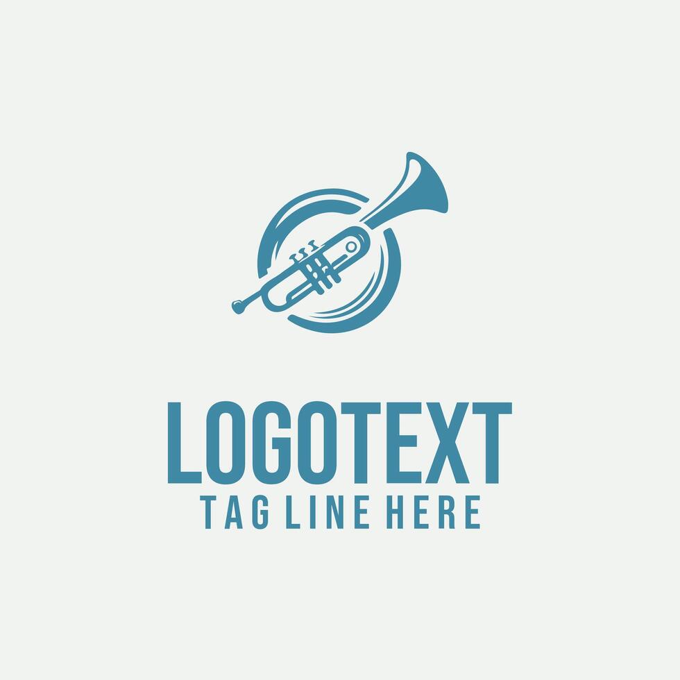 Jazz Trumpet Works jazz trumpet logo vector