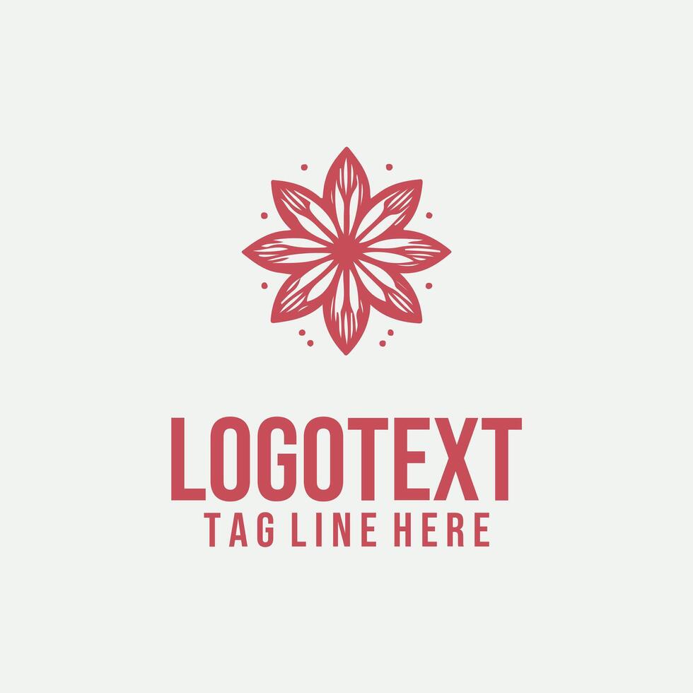Bloom Paths linear floral logo vector