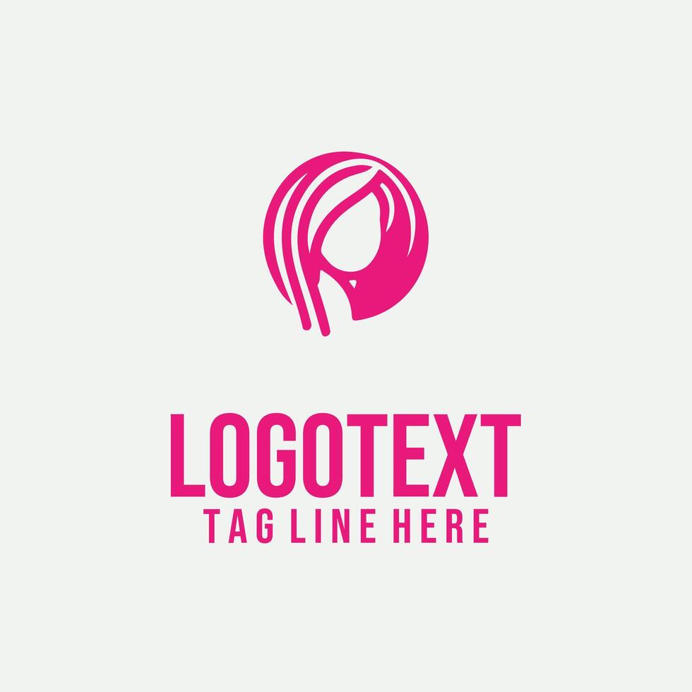 Linear Allure Face linear lady face logo vector