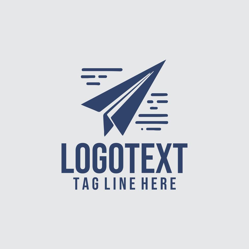 Sky Horizon X paper plane logo vector
