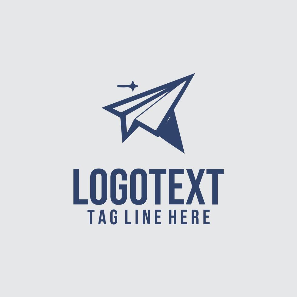 Jet Zoom paper plane logo vector