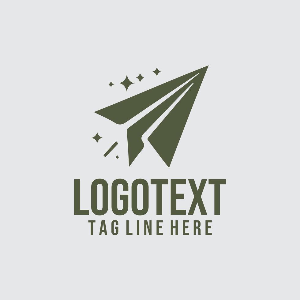 Wing Bound paper plane logo vector