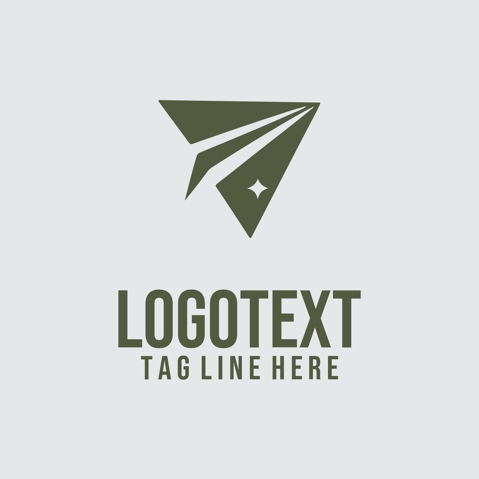 Flight Blaze paper plane logo vector