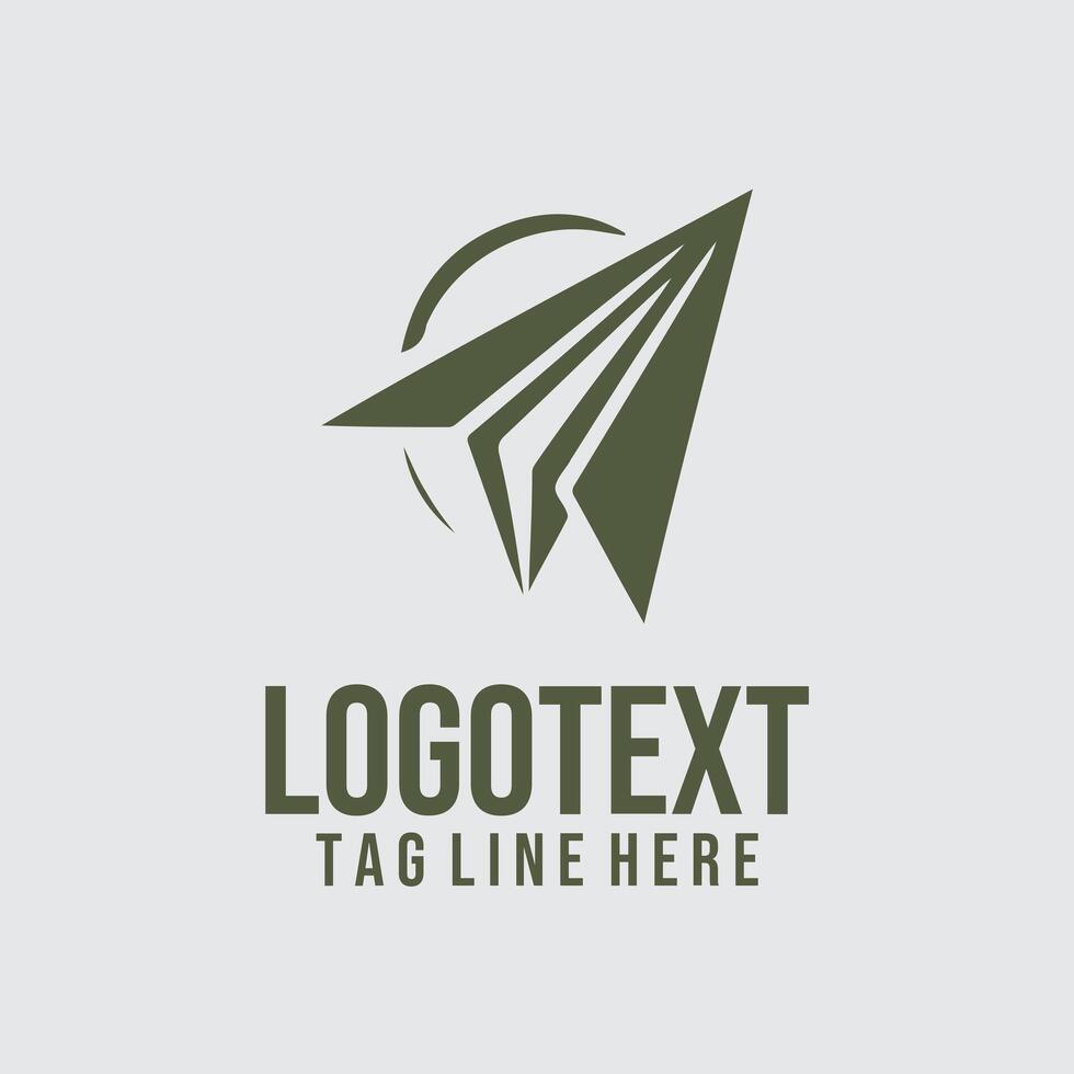 Jet Explore paper plane logo vector