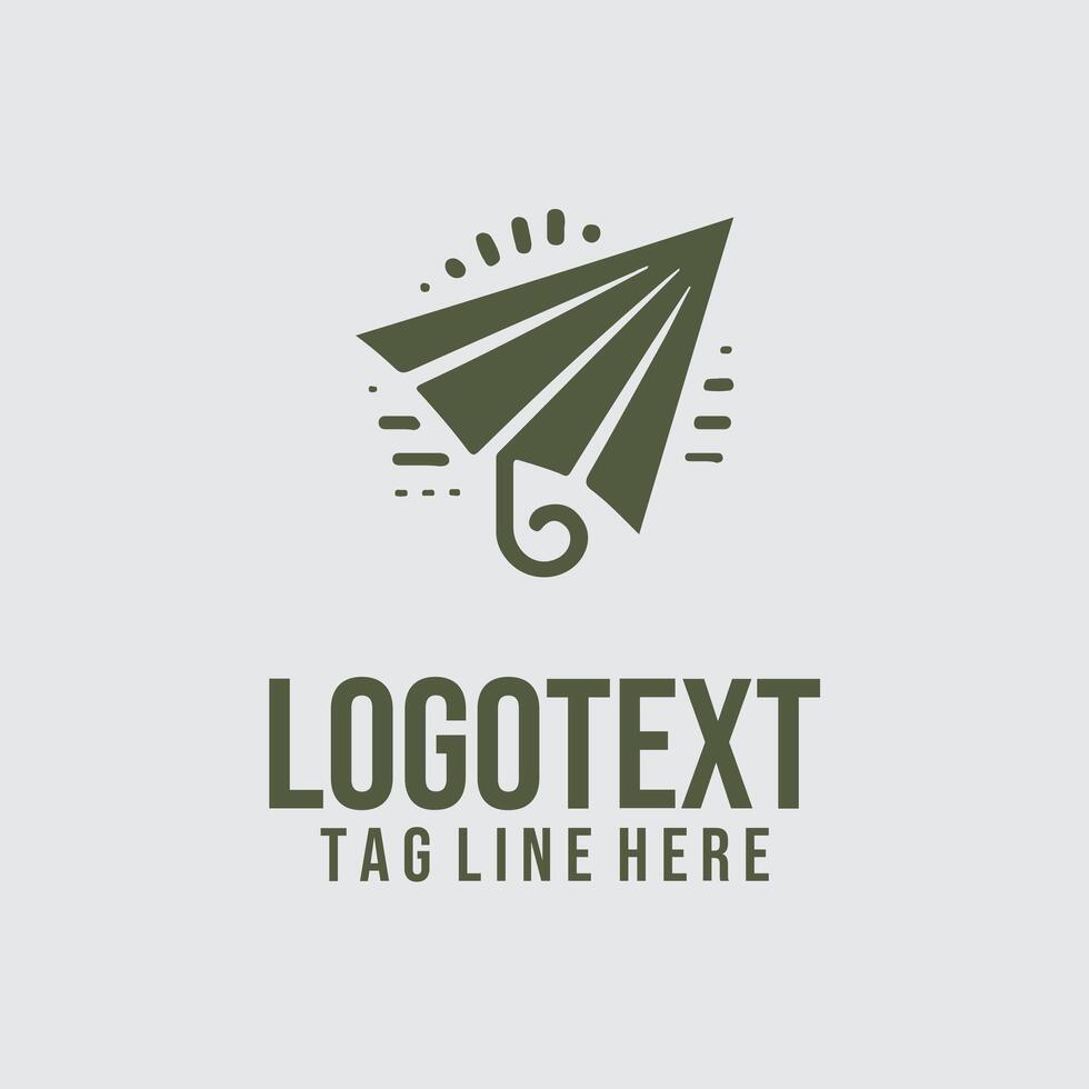 Aero Journey X paper plane logo vector
