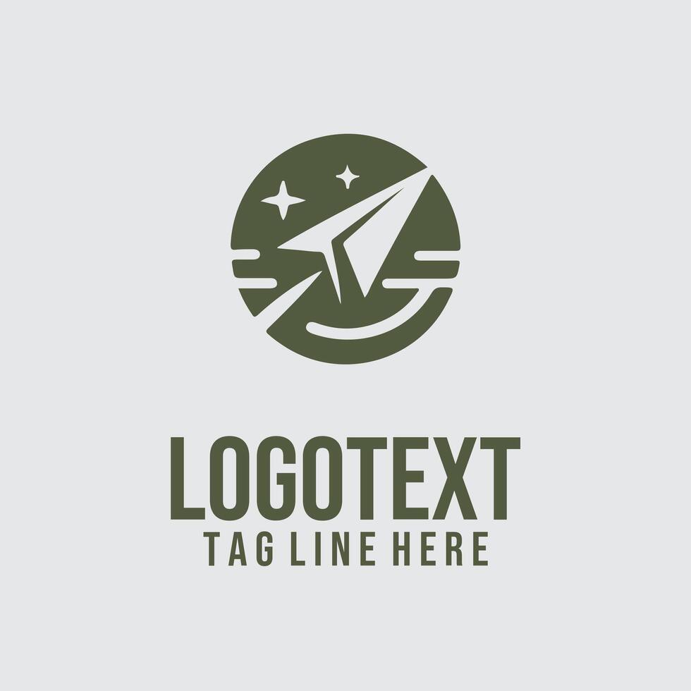 Wing Pathways paper plane logo vector