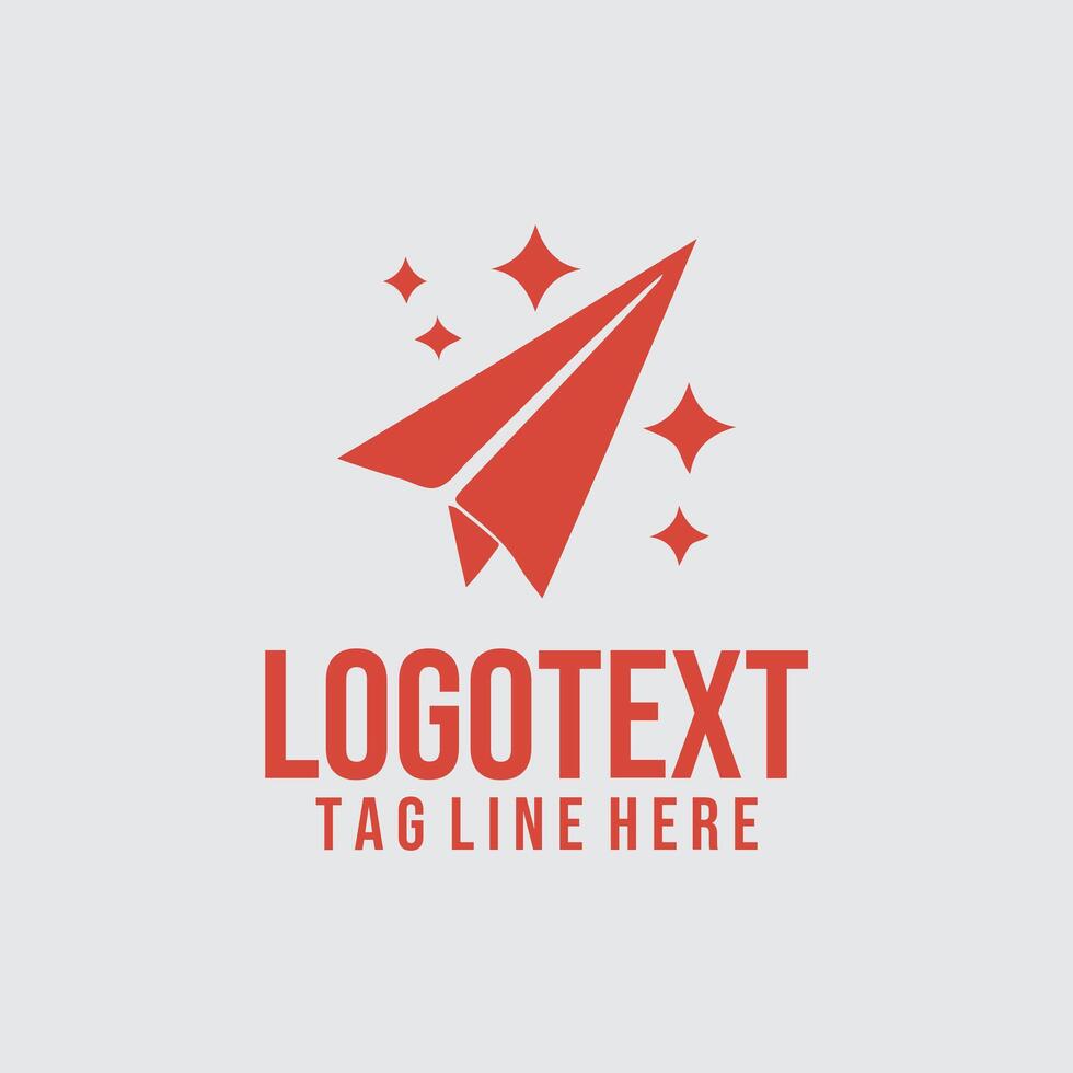 Aero Flash paper plane logo vector