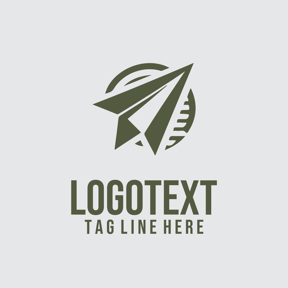 Sky Traverse paper plane logo vector