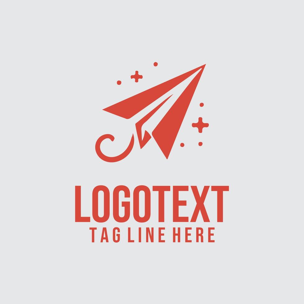 Cloud Wings paper plane logo vector