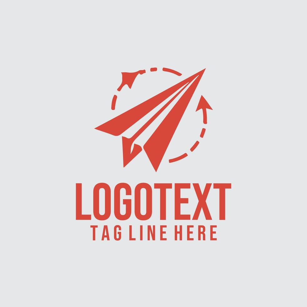 Sky Glimpse paper plane logo vector