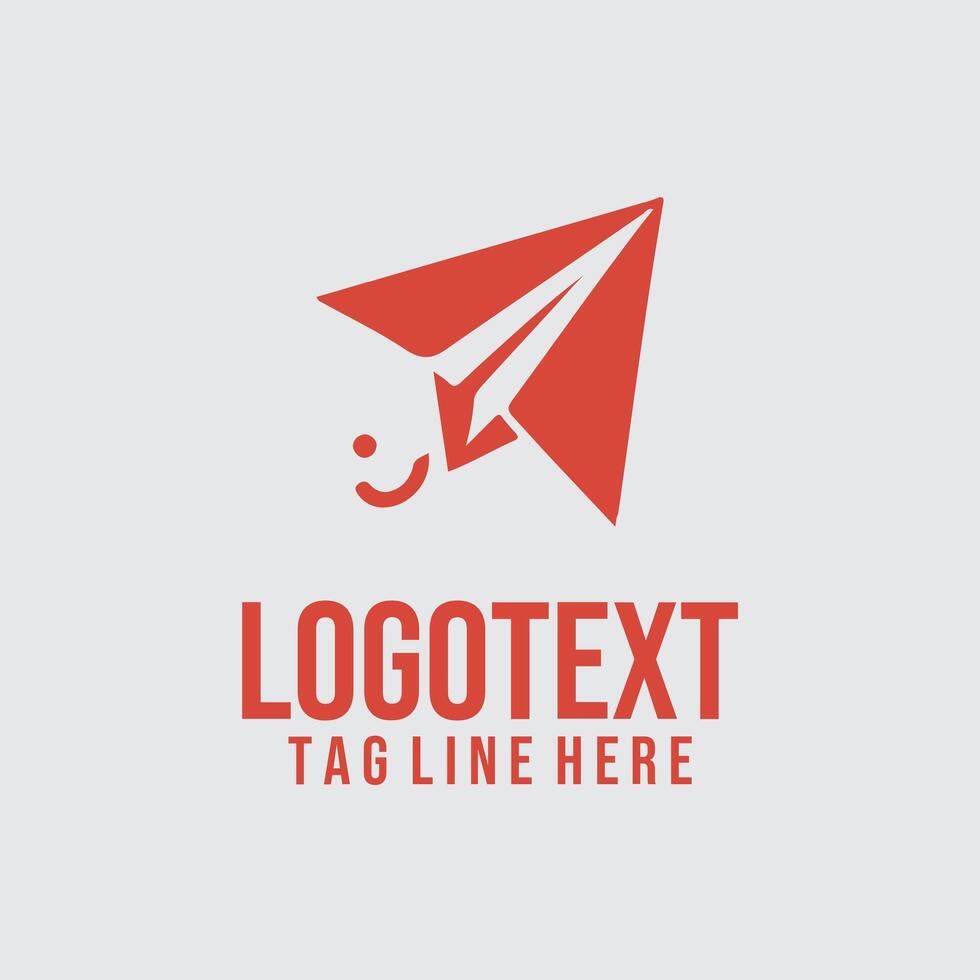 Jet Sail paper plane logo vector