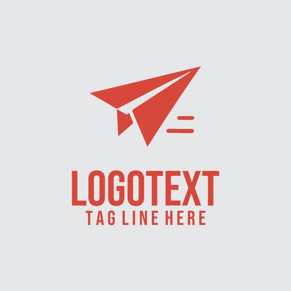 Sky Edge paper plane logo vector