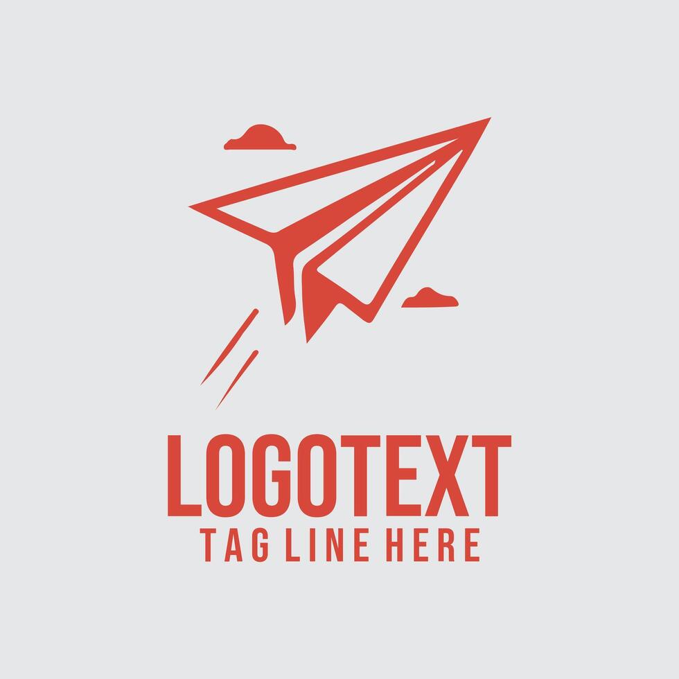 Aero Vortex paper plane logo vector