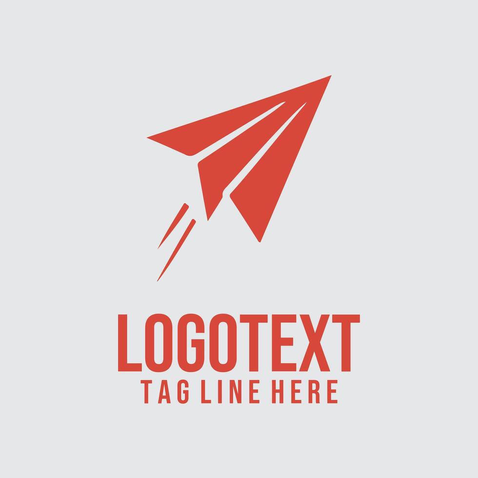 Jet Altitude paper plane logo vector