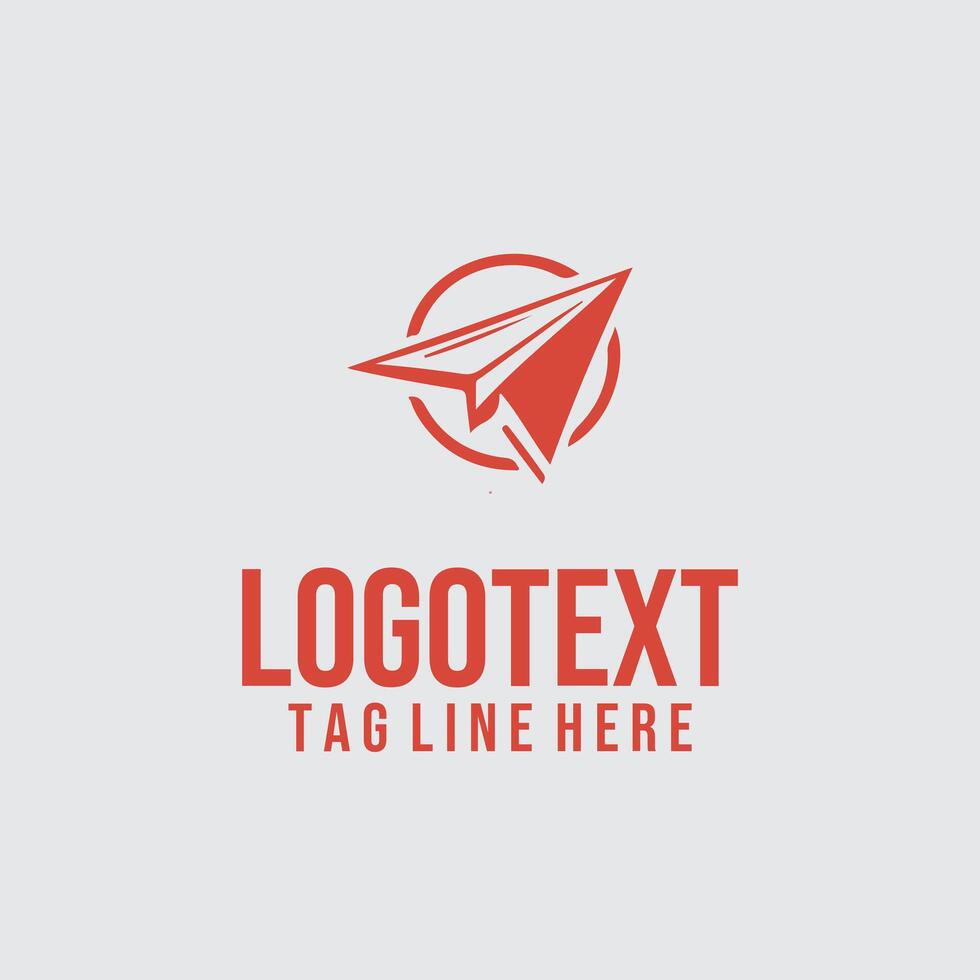 Sky Flow paper plane logo vector