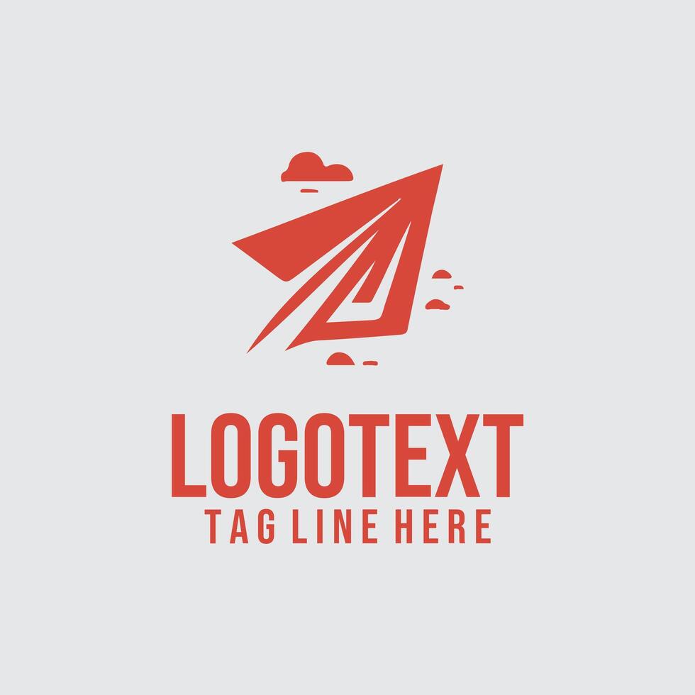 Sky Sail paper plane logo vector