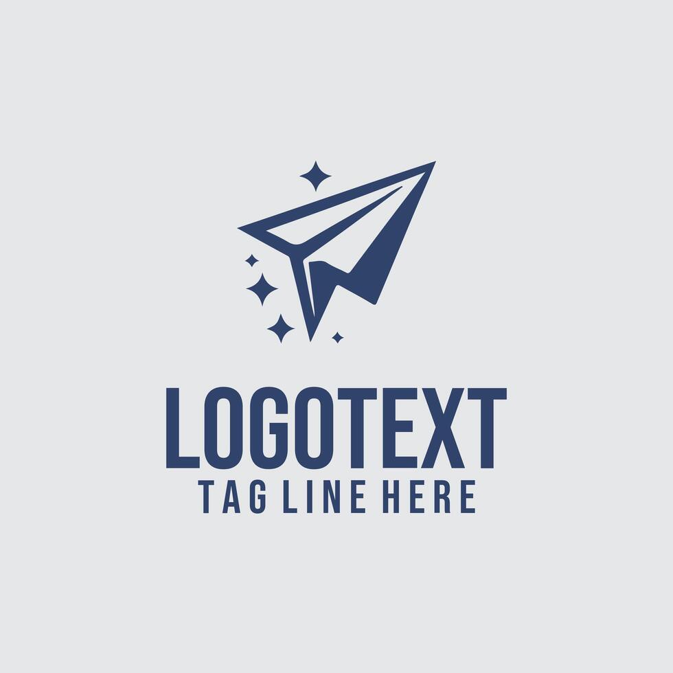 Air Ascend paper plane logo vector