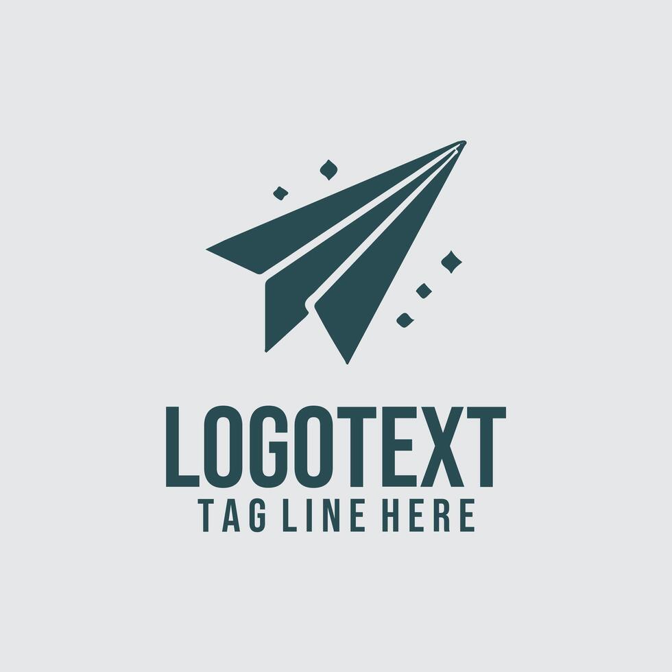 Wing Force paper plane logo vector