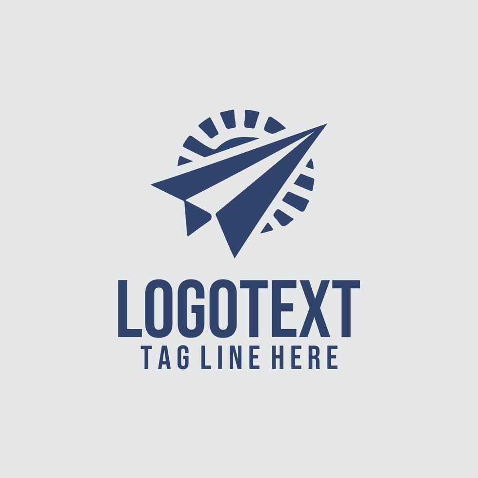 Aero Path paper plane logo vector