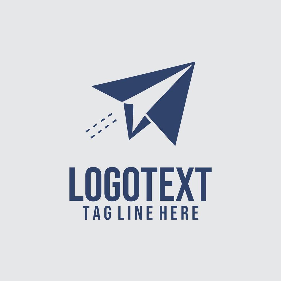 Sky Bound paper plane logo vector