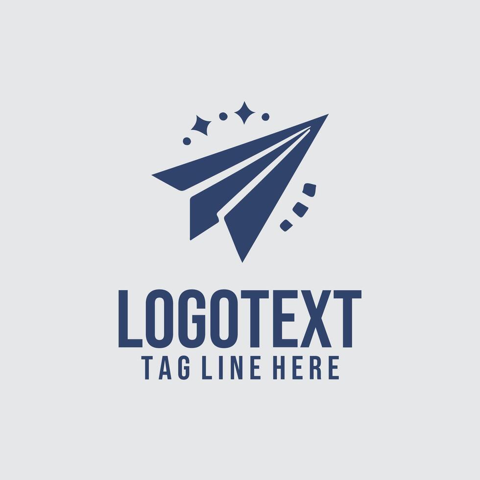 Wing Motion paper plane logo vector