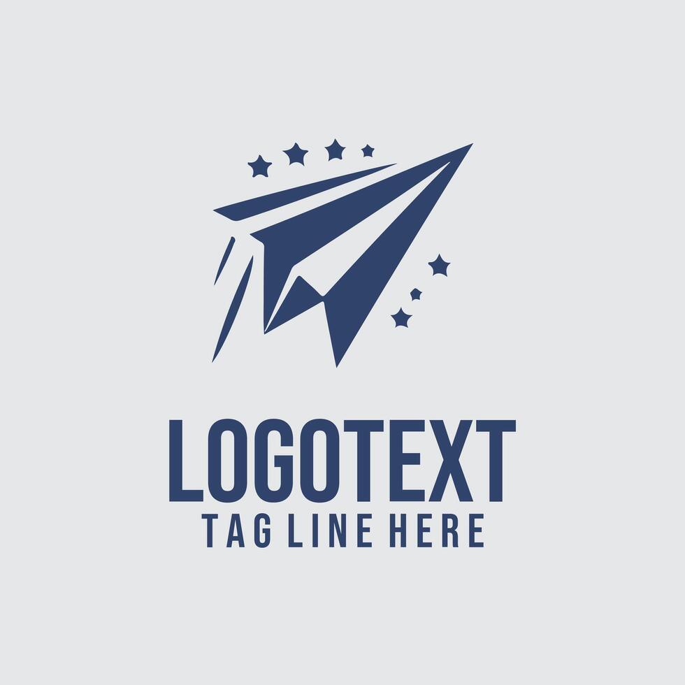 Air bound paper plane logo vector