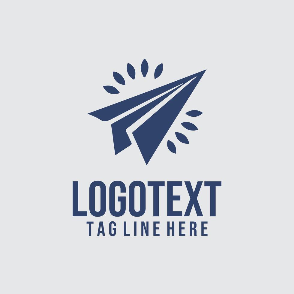 Fly Ace paper plane logo vector
