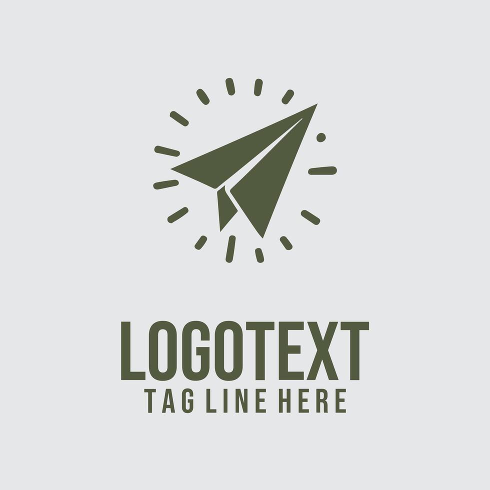 Glide Flight plane logo vector