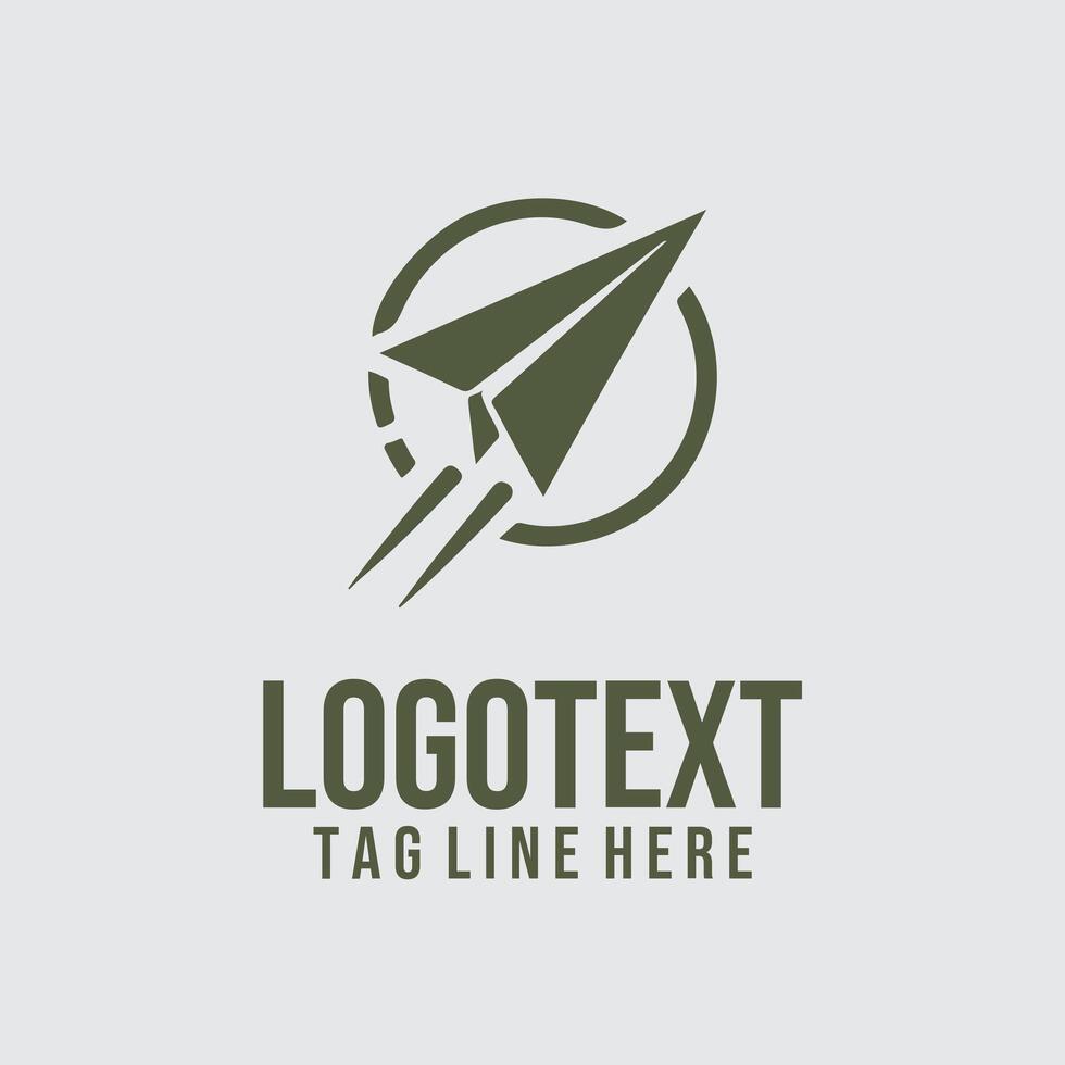 Sky Quest plane logo vector