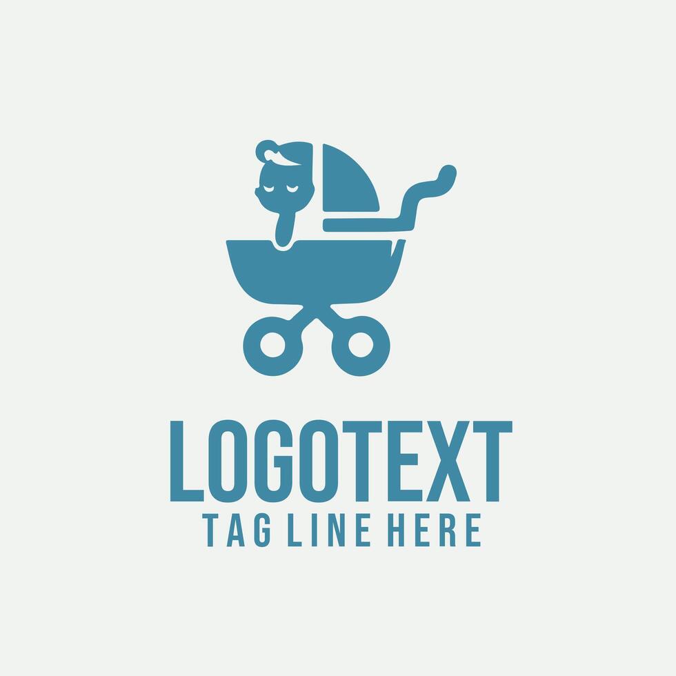 Tot Glide baby logo vector