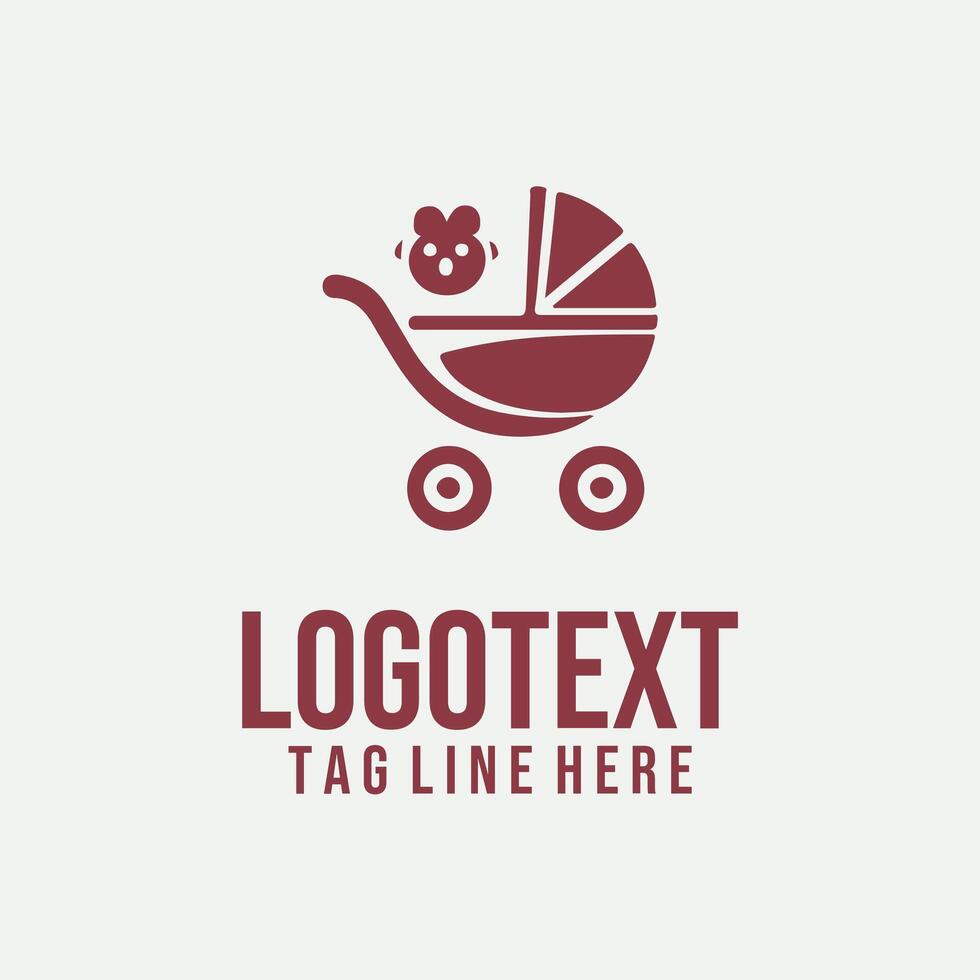 Stroller Ease baby logo vector