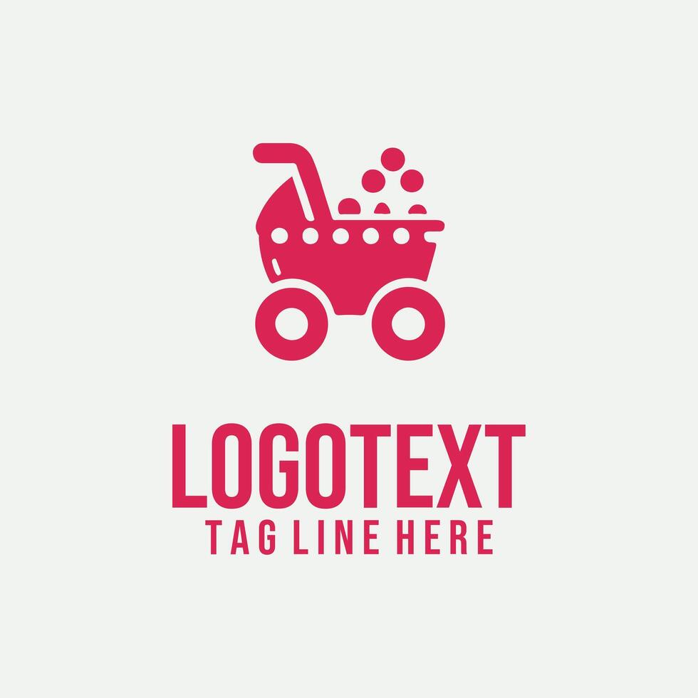Stroller Luxe baby logo vector