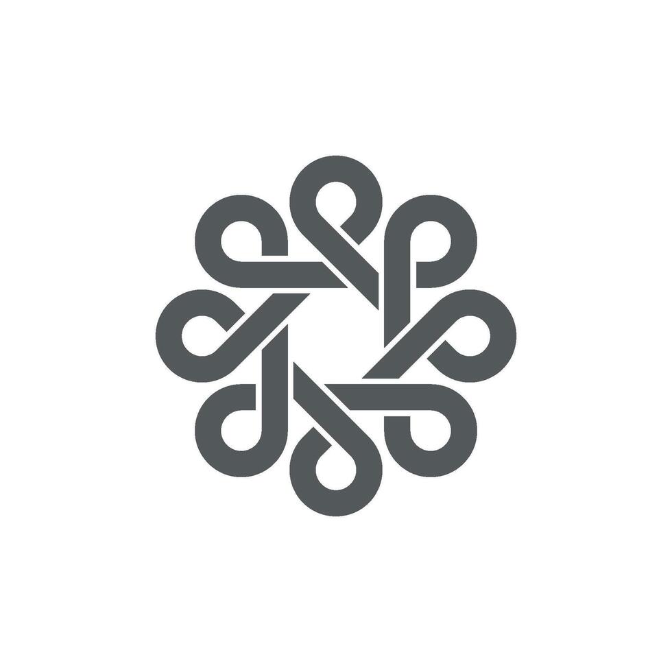 P Letter Celtic Ornamental Logo Template Illustration Design. EPS 10. vector