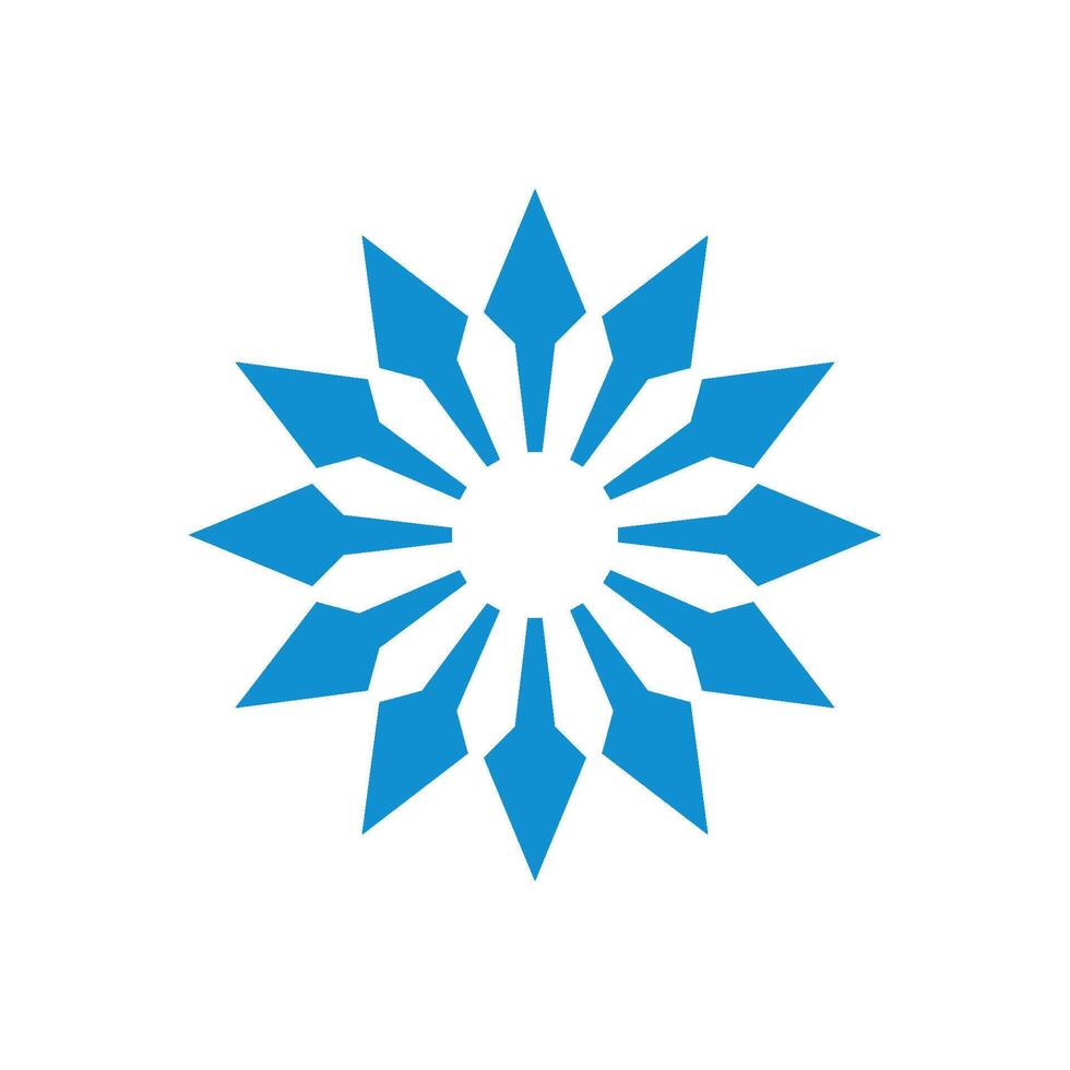 Blue Star Arrow Circle Ornamental Logo Template Illustration Design. EPS 10. vector
