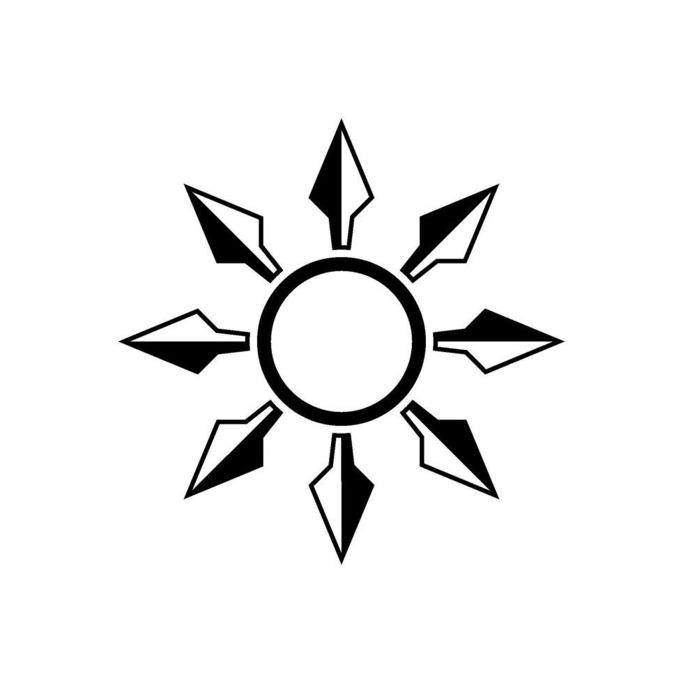 Compass Rose Star Arrow Circle Ornamental Logo Template Illustration Design. EPS 10. vector