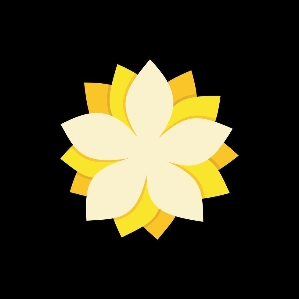 Yellow Jasmine Ornamental Logo Template Illustration Design. EPS 10. vector