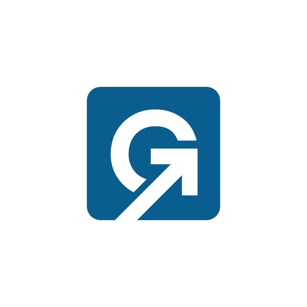 Square G Letter Arrow Logo Template Illustration Design. EPS 10. vector