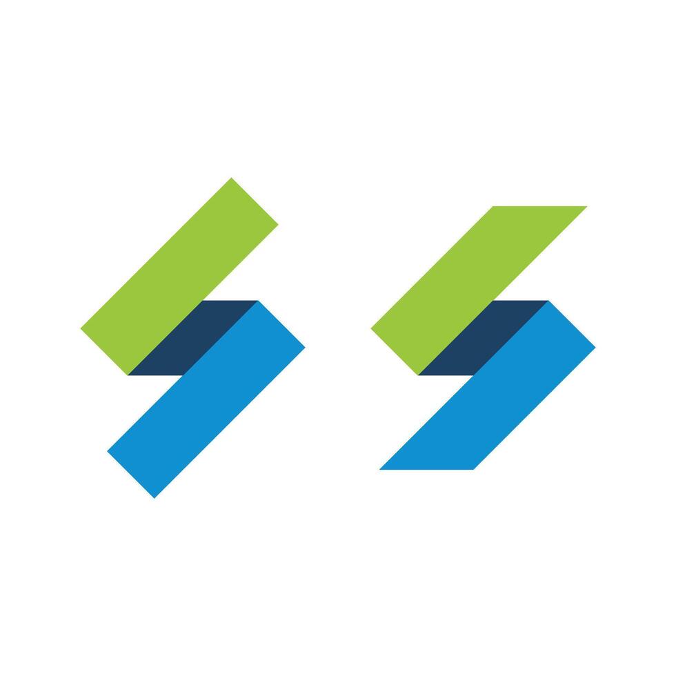 Set Folded Letter S Logo Template Illustration Design. EPS 10. vector