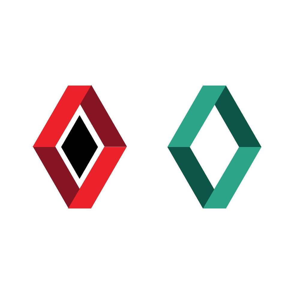 Set Diamond Square Logo Template Illustration Design. EPS 10. vector