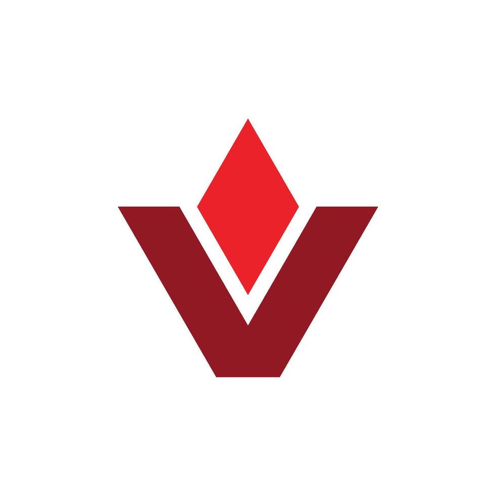 V Letter Diamond Logo Template Illustration Design. EPS 10. vector