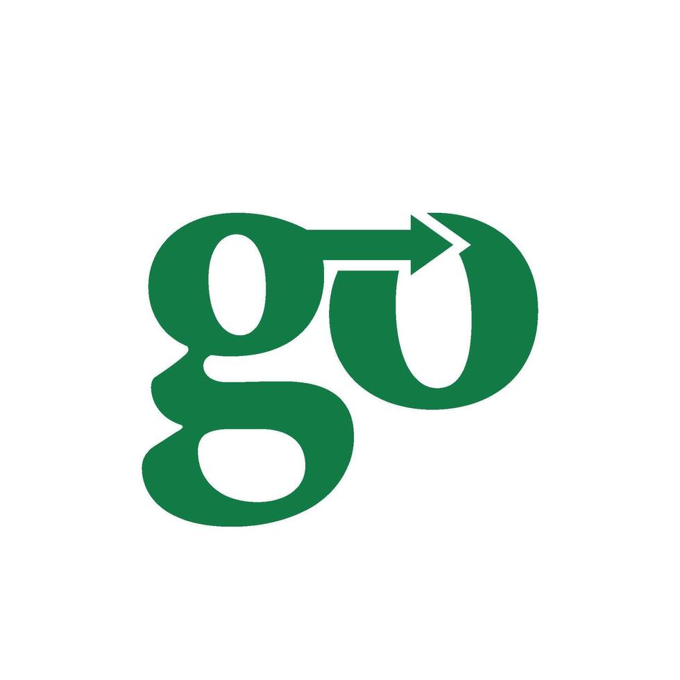 Green GO Letter Logo Template Illustration Design. EPS 10. vector