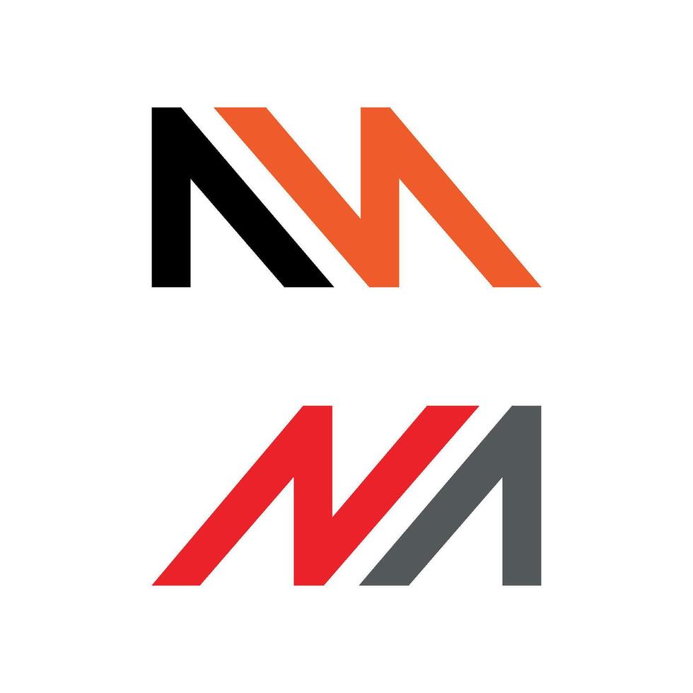 Set Letter M Logo Template Illustration Design. EPS 10. vector