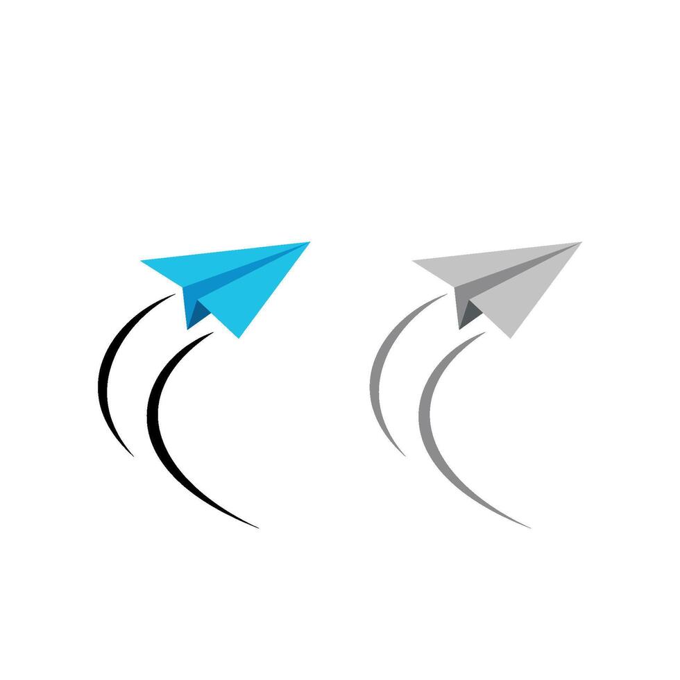 Set Paper Plane Logo Template Illustration Design. EPS 10. vector