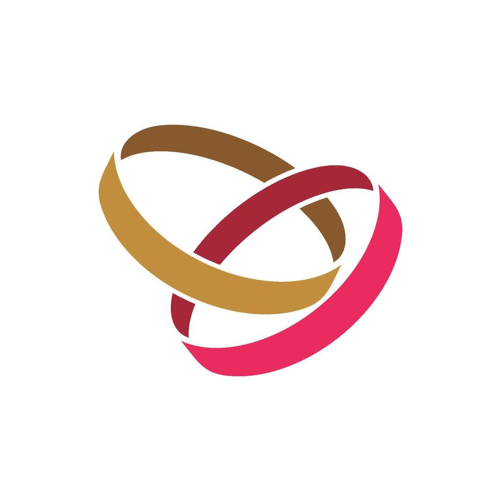 Wedding Ring Logo Template Illustration Design. EPS 10. vector