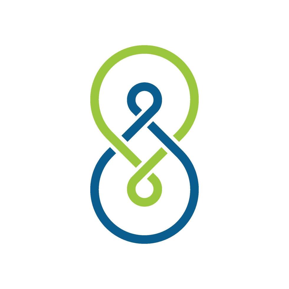 Number Eight Infinity Ornamental Logo Template Illustration Design. EPS 10. vector
